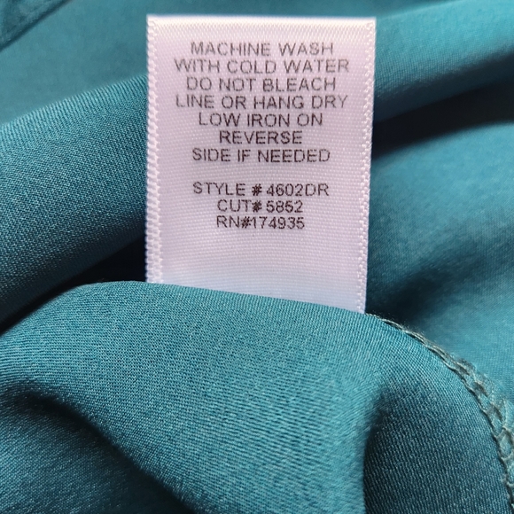 Renee C- Stretch Satin Dress with Ruched Asymmetrical Hem-Large - Picture 6 of 9